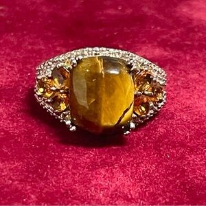 Tiger eye sterling ring